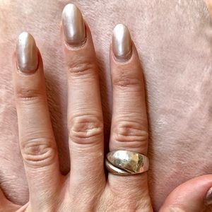 Hammered Sterling Silver 925 Ring